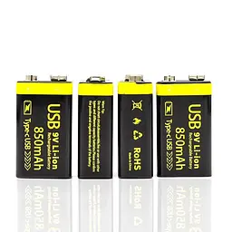 Акумулятор Крона FMA 850 mAh 9v USB Чорний (2079265765) - мініатюра 5