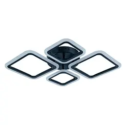 Чорна стельова світлодіодна люстра X-595 з пультом • LED-люстра квадрати для спальні, вітальні, кухні та сучасного інтер’єру - мініатюра 4