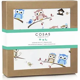 Наматрацник непромокаючий Cosas Beige Owl 70х120 см бежевий (WaterSheet_OwlBeige_120)