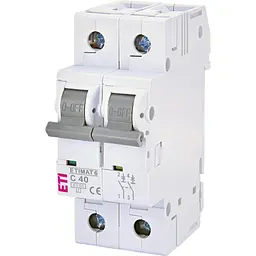 Автоматичний вимикач ETI ETIMAT 6 2p C 40А (6 kA) (2143520)