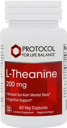 L-теанін Protocol for Life Balance L-Theanine 200 мг 60 капс