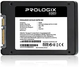 Накопичувач SSD ProLogix Sata 2.5 480GB S320 TLC 500 512 (PRO480GS320) - мініатюра 3
