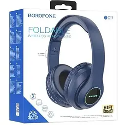 Навушники бездротові Borofone BO17 повнорозмірні темно-сині 6974443384284 - мініатюра 3