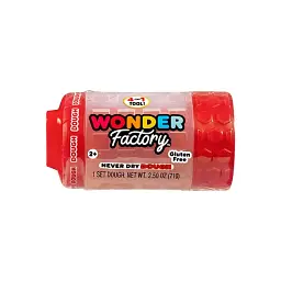 Незастигаюча маса для ліплення Wonder Factory червона 71 г без глютену м'який пластилін для дітей від 2 років (SKU-287)