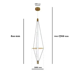 Люстра LED Levistella 7813092 (800) AB, 10W, 4000K, бронзовий метал, стельова стиль для дому - мініатюра 3