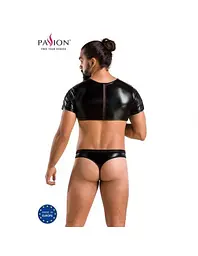 Сексуальний чоловічий сет із еко-шкіри Passion - 057 SET PETER black, S/M - мініатюра 4