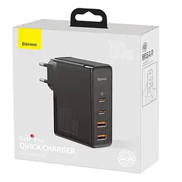 Зарядний пристрій Baseus GaN2 Pro 100 W 2C 2 A (CCGAN2P-L01) чорний - мініатюра 4