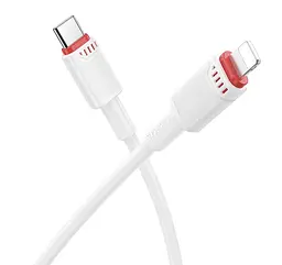 Кабель синхронізації Borofone BX110 Premium PD27W Type-C to Lightning 1м White (37237_3611049)