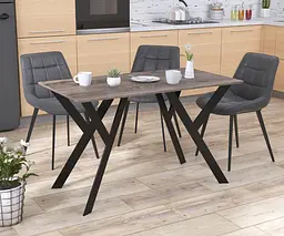 Обідній стіл Ішла 120-65 Loft Design Прямі кути (Дуб Палена)