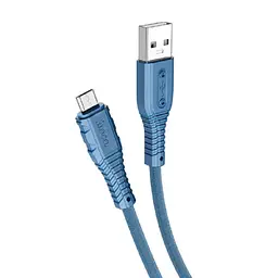 Usb-cable Micro USB HOCO X67 2.4A 1m (круглий) Blue - мініатюра 2
