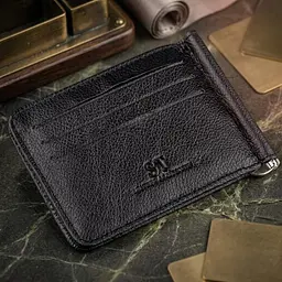 Шкіряний чоловічий затискач на магніті ST Leather 18937 чорний - мініатюра 4