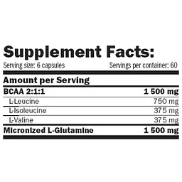 Амінокислоти Amix L - Glutamine + BCAA  360 капсул - мініатюра 2