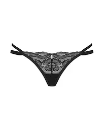 Трусики-стрінги Obsessive Nutris thong, XL/2XL, мереживні, дуже м’які, з подвійними боковинками - мініатюра 2
