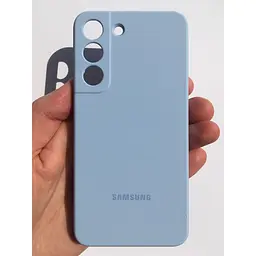 Оригінальний силіконовий чохол Samsung Silicone Cover для Samsung Galaxy S22 Plus (S906) EF-PS906TLEGRU Artic Blue - мініатюра 2