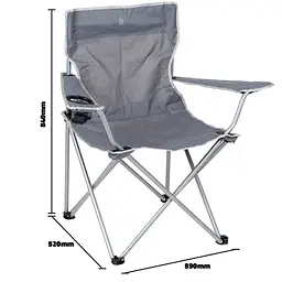 Крісло розкладне Bo-Camp Foldable Compact Grey (1267192), Сірий - мініатюра 5