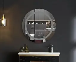 Дзеркало Mixxus Plain MC02-60 (годинник, LED-підсвічування, антизапотівання) (MI6012) - мініатюра 3