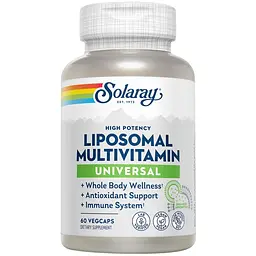 Мультивітамінний комплекс Solaray Universal Liposomal Multivitamin High Potency універсальний ліпосомальний 60 капсул
