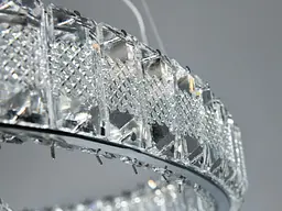 LED люстра Romin хром 92 Вт кришталь з пультом - мініатюра 4