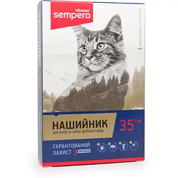 Нашийник протипаразитарний Vitomax Sempero для котів та малих порід собак, помаранчевий, 35 см - мініатюра 2