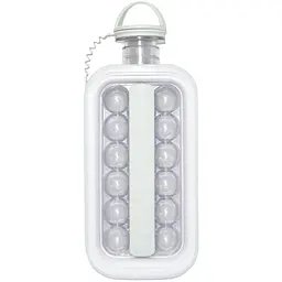Форма силіконова ICE CUBE TRAY для льоду 17 кульок, у вигляді пляшки, сіра