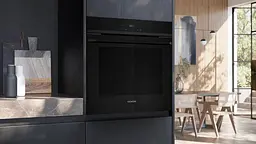Siemens Духова шафа Siemens електрична, 76л, A, дисплей, конвекція, телескопічні направляючі, soft closing, чорний - мініатюра 3
