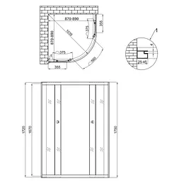 Душова кабіна Lidz Latwa SC90x90.SAT.MID.FR - мініатюра 7