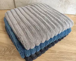 Набір махрових турецьких рушників Zeron 3 штуки 70х140 Microcotton Dalgali Desen - мініатюра 3