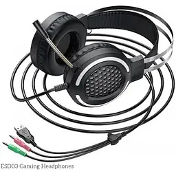 Ігрові навушники Hoco ESD03 Gaming Wired Headphones з LED-підсвічуванням - мініатюра 2