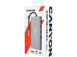 Мультипортовий адаптер Canyon 13 Port USB-C Hub DS-12 (CNS-TDS12) - мініатюра 2