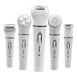 Епілятор акумуляторний Kemei KM-2199 5в1 Білий - мініатюра 6