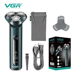 Акумуляторна електробритва VGR V-310 для вологого та сухого гоління з трьома головками IPX7 - мініатюра 6