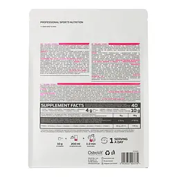 Для суглобів та зв'язок OstroVit Collagen + Vitamin C Raspberry lemonade with mint 400 г - мініатюра 2
