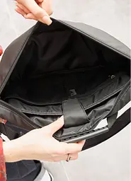 Жіноча cумка-бананка під ноутбук Sambag Urban Laptop чорно-помаранчева 46 × 26 см (51411129) - мініатюра 8