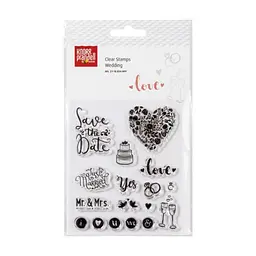 Набір штампів акриловий Wedding 1×1 см - 4,5×4,2 см 17 шт Knorr Prandell