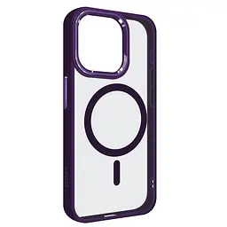 Чехол Apple iPhone 15 Pro, Unit MagSafe, фиолетовый, прозрачный, магсейф, противоударный, магнитный, панель-накладка с поддержкой MagSafe, с поддержкой беспроводной зарядки, TPU+PC, защита всего корпуса, ударопрочный, ArmorStandart (ARM75229)