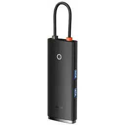 Перехідник HUB Baseus Lite Series 6in1 (Type-C to HDMI + 2xUSB 3.0 + PD+SD/TF) (WKQX05) Black - мініатюра 2