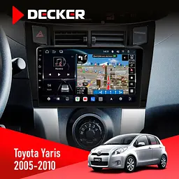 Штатна магнітола Toyota Yaris 2005-2010 Decker D9-011 4x64, DSP, 4G, 360 Decker (НФ-00006565)