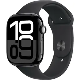 Смарт-годинник Apple Watch Series 10 GPS 46mm Jet Black Aluminum Case with Black Sport Band S/M (MWWP3) Б/В [162589]