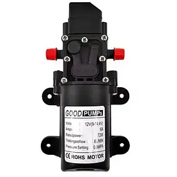 Насос Good Pumps для обприскувача акумуляторного мембранного водяного високого тиску Sprayer 12В x 3.1л/хв 72 Вт