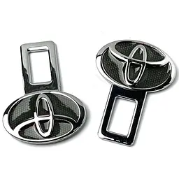 Заглушки ременя безпеки з логотипом Toyota Чорні 2 шт