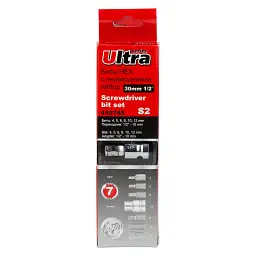 Набір біт HEX 1/2" 7шт S2 (пласт кейс) ULTRA (4013202) - мініатюра 3