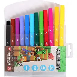 Фломастери Yes Minecraft 12 кольорів (650590) - мініатюра 2