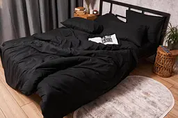 Комплект постільної білизни Moon&Star Бязь Gold Люкс Black Дитячий 110x140 см наволочки 2x40x60 см - мініатюра 6