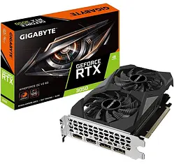 Відеокарта GeForce RTX 3050 Gigabyte WINDFORCE OC V2 6Gb GDDR6 96-bit 2xHDMI/2xDP 1477/14000 MHz (GV-N3050WF2OCV2-6GD)