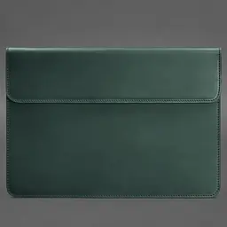 Шкіряний чохол-конверт BlankNote Crazy Horse на магнітах для MacBook 16 дюйм Зелений - мініатюра 4