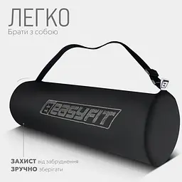 Килимок для йоги та фітнесу EasyFit TPE+TC 6 мм двошаровий рожево-сірий + чохол сірий із чорним - мініатюра 6