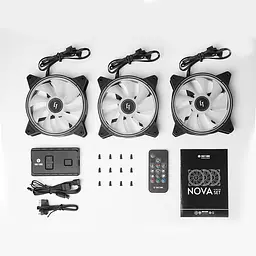 Вентилятор для корпусу 120mm*3 Chieftec Nova NF-3012-RGB fan set - мініатюра 7