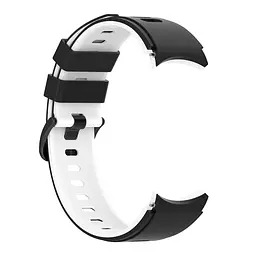Ремінець для Samsung Galaxy Watch 4 Classic 46mm - чорно-білий ширина кріплення 20мм силікон Watchbands Ricco (W19-1WB87751991) - мініатюра 4