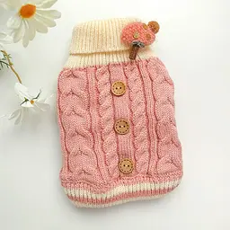 В'язаний светр Derby Classic Dog Winter Sweater Pink для собак, котів і цуценят, XS Рожевий - мініатюра 2