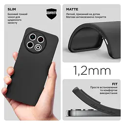 Чехол-накладка для смартфона TECNO Spark 30 Pro 4G (KL7) противоударный, силиконовый, термополиуретановый (ТПУ), с защитой камеры и корпуса, черный, защита всего корпуса, ArmorStandart (ARM83317) - мініатюра 3